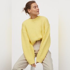 Yellow H&M sweater.